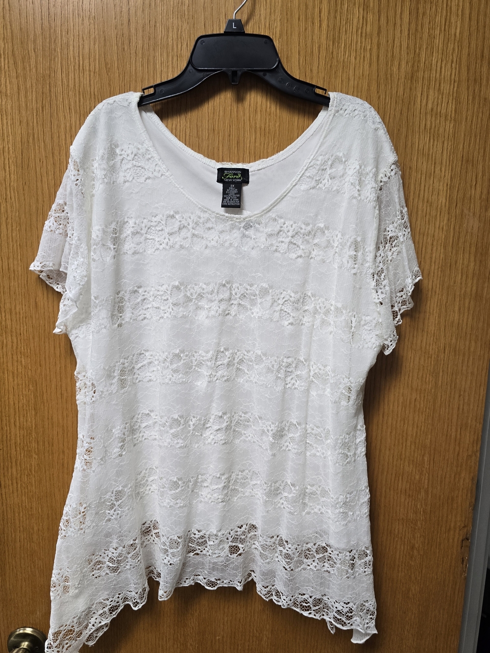 Crochet Lace Layered White Women's Top